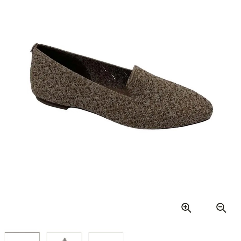 Skechers Crochet Washable Knit Loafers - Cleo Snip mocha brown new